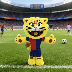 2026 Hot Football Mascot Cat Plush Toy Football Plush Cat Mascot Football Cat Plush Toy The Bunny Doll Stuffed Animal Soft Toy