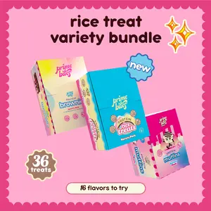 Prime Bites NEW Rice Treat Variety Bundle – 36 Protein Snacks (Rice Treats, Brownie Variety Pack & Mini Muffin Variety Pack)