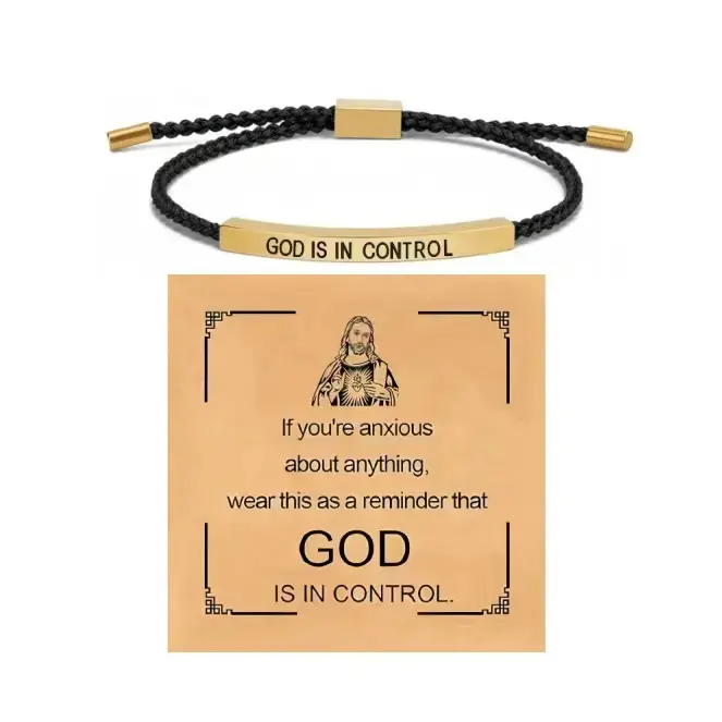 Minimalist "God Is in Control" Meaningful Inspirational Bracelet, Biblical Themed Jewelry, Accessories for Women, Everyday Wear Inspirational Bible Verse Bracelets & Bangles【Dealsforyoudays】#SummerVibes