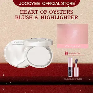 JOOCYEE Heart Of Oysters Blush & Highlighter, Charm, Beginner Friendly, Multi Styles, Giftable, Portable, Novel, For Holidays, Parties, Masquerades, Dates, Valentines Day Gift, New Year, Cosmetic, Glow