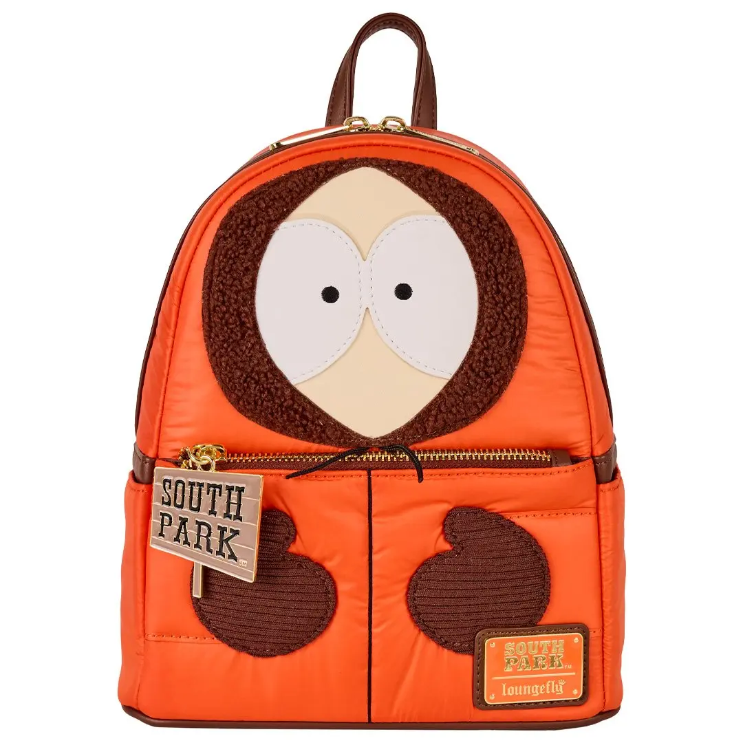 Loungefly South Park Kenny Cosplay Graphic Mini Backpack - Casual Printed Kenny Backpack for Women, Lightweight PU Leather, Hand Wash Only Functional Luggage Bag, Casual Printed Backpack