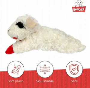 Lamb Chop Plush Dog Toy with Squeaker