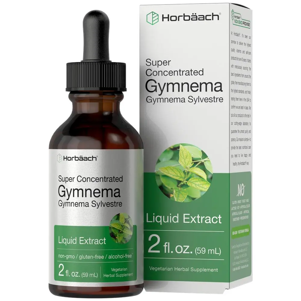 Horbäach Gymnema Sylvestre Liquid Extract | 2 fl oz | Alcohol Free Drops | Super Concentrated Supplement Tincture | Vegetarian, Non-GMO, Gluten Free