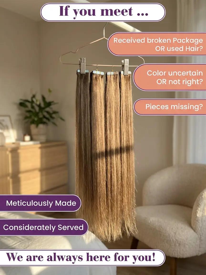 LaaVoo Tape in Hair Extensions Human Hair Highlights Solid Balayage Tape in Lightweight 20 Counts Natural Straight TikTokShopHolidayHaul SpringStatements