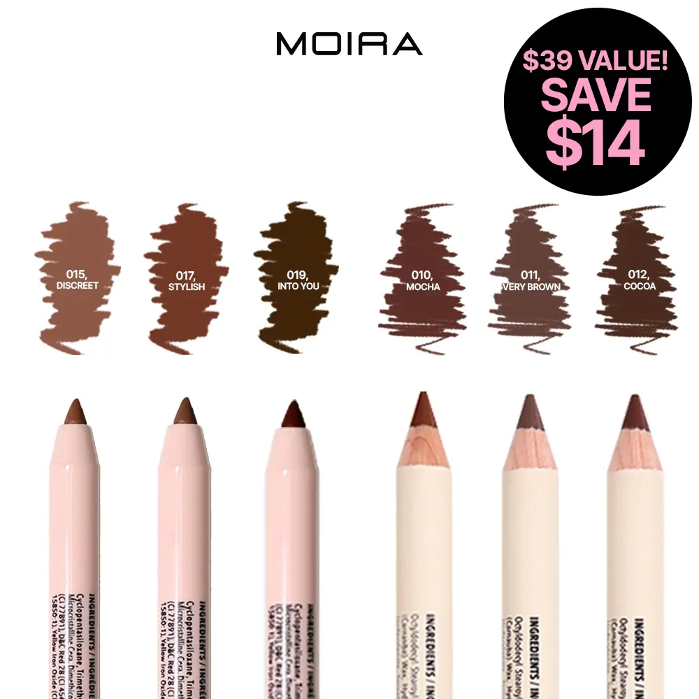 MOIRA | Deep Brown Lip Liner Bundle | Creamy Brown Lip Liner Collection for Precise Definition