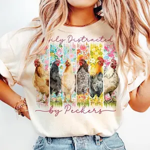 Comfort Colors Funny Chicken Shirt, Chicken Lover, Farm Life, Floral Spring Shirt, Chicken Mama Shirt, Chicken Mom, Brushstroke Chicken, Sarcastic