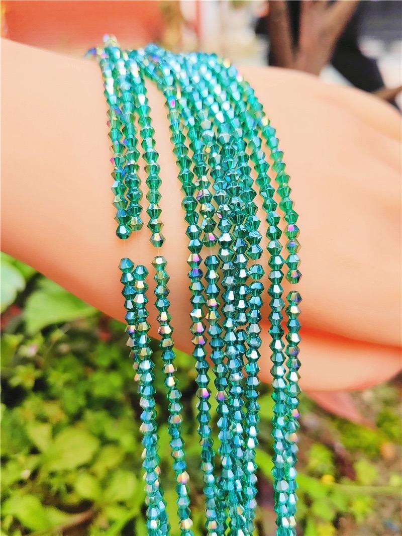 【C004】4mm Crystal glass bicone beads Pointed Beads Diamond faceted Beads DIY Jewelry Bracelet Accessories Loose Beads Beading Making