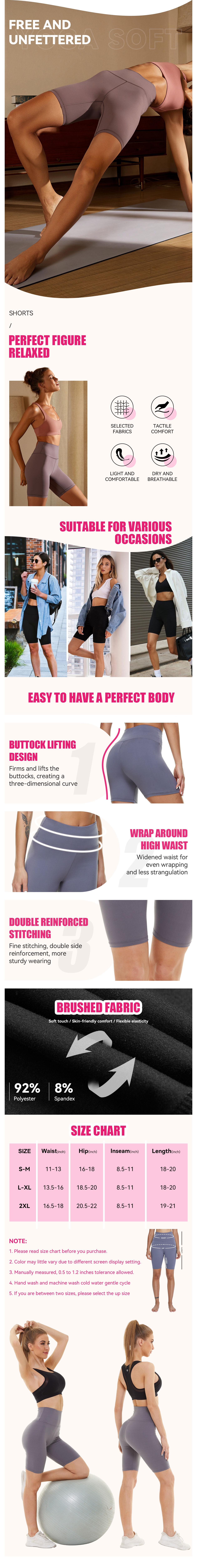 SHOWITTY 3 Pack Biker Shorts for Women - ‌5"/8" Plus Size High Waist Tummy Control Breathable Shorts for Workout Beach Casual & Summer Wear #tiktokshopsummersale