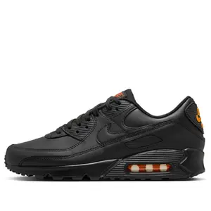 Men's Nike Air Max 90 Black/Black-Safety Orange (IF5446 002)