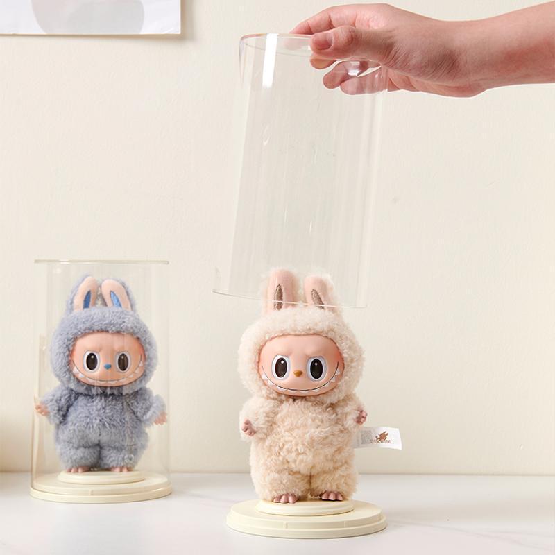 UFORU Dust-Proof Display Case for Labubu & Dolls | Clear, Stackable Acrylic Box with Stand for Plush Doll Collection UFORU Dust-Proof Display Case for Labubu & Dolls | Clear, Stackable Acrylic Box with Stand for Plush Doll Collection