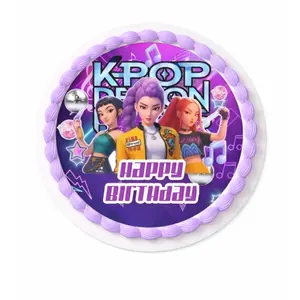 Edible paper print in icing for decorating cakes , ideal for birthday parties, 7.5  inch, ideal for cakes 8, 9 ,10 inchs