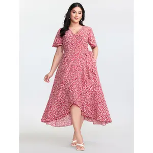 【Cottagecore Dress】 BLOOMCHIC Ditsy Floral Print Flared Sleeve Maxi Dress 2026 Summer Vibes Swimweek,Spotlight,Summer wins,Deals for your days