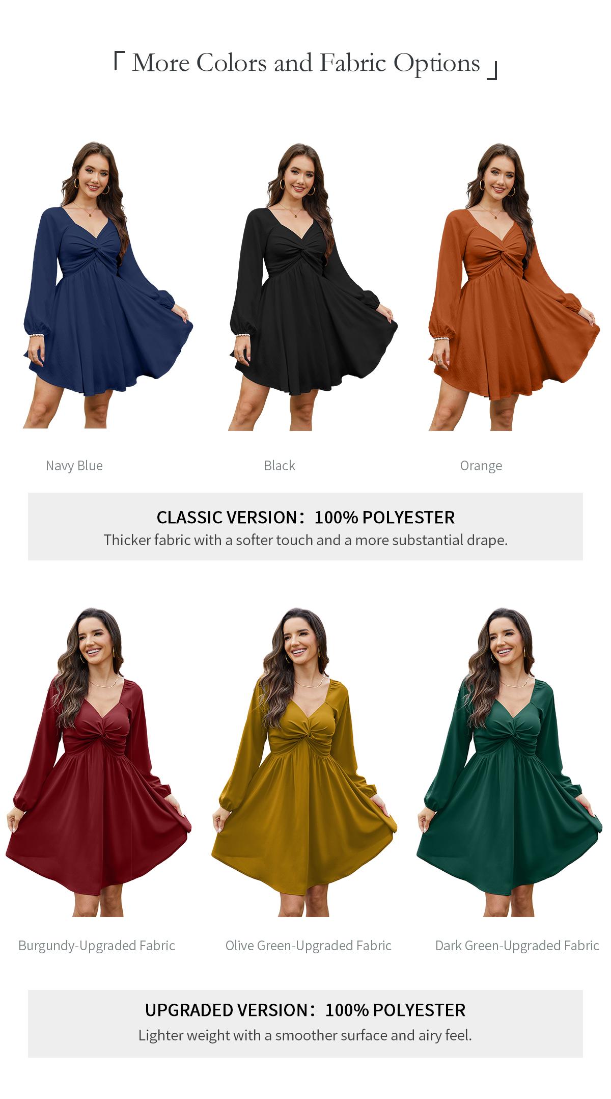 Chicovar Women's Spring Sweetheart Neckline Knot Front Flowy Mini Chiffon Dresses,Easter dress, Lantern Sleeve, A-Line Cut, No Scratchy, No Sheer, Westernfashion, Family Photos, Church, Party, Casual, or Daily Wear
