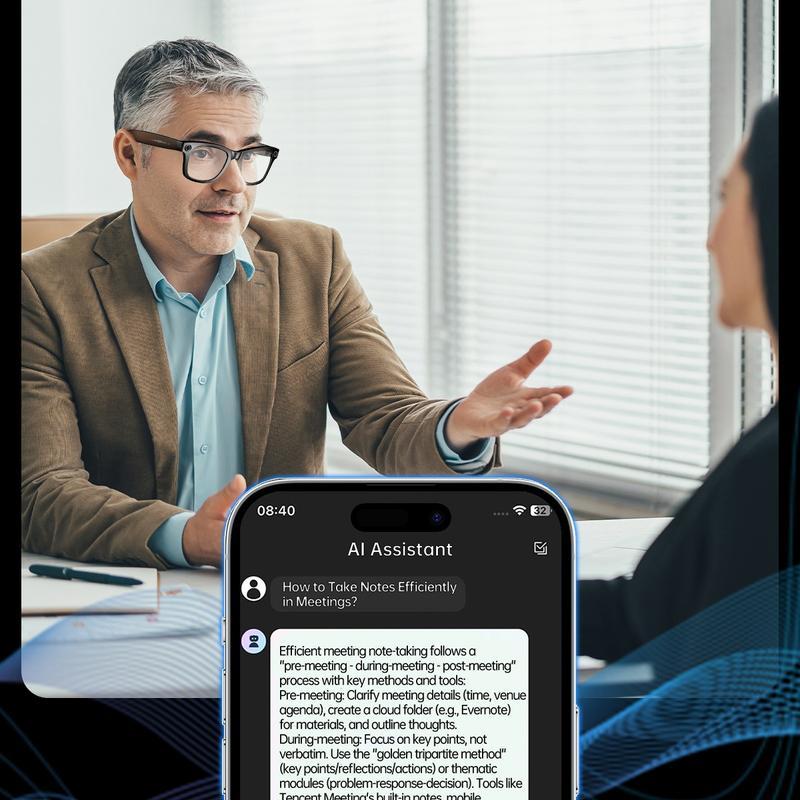 HIRO Smart AI Camera Glasses with 8MP Resolution  Convenient Button Touch Adjustment for Travel Outdoor Adventures Hands-Free Photography 160+Languages Real-Time Translation Bluetooth Wireless Wearable Video Recording  gift Multifunctional Audio Sunglasse