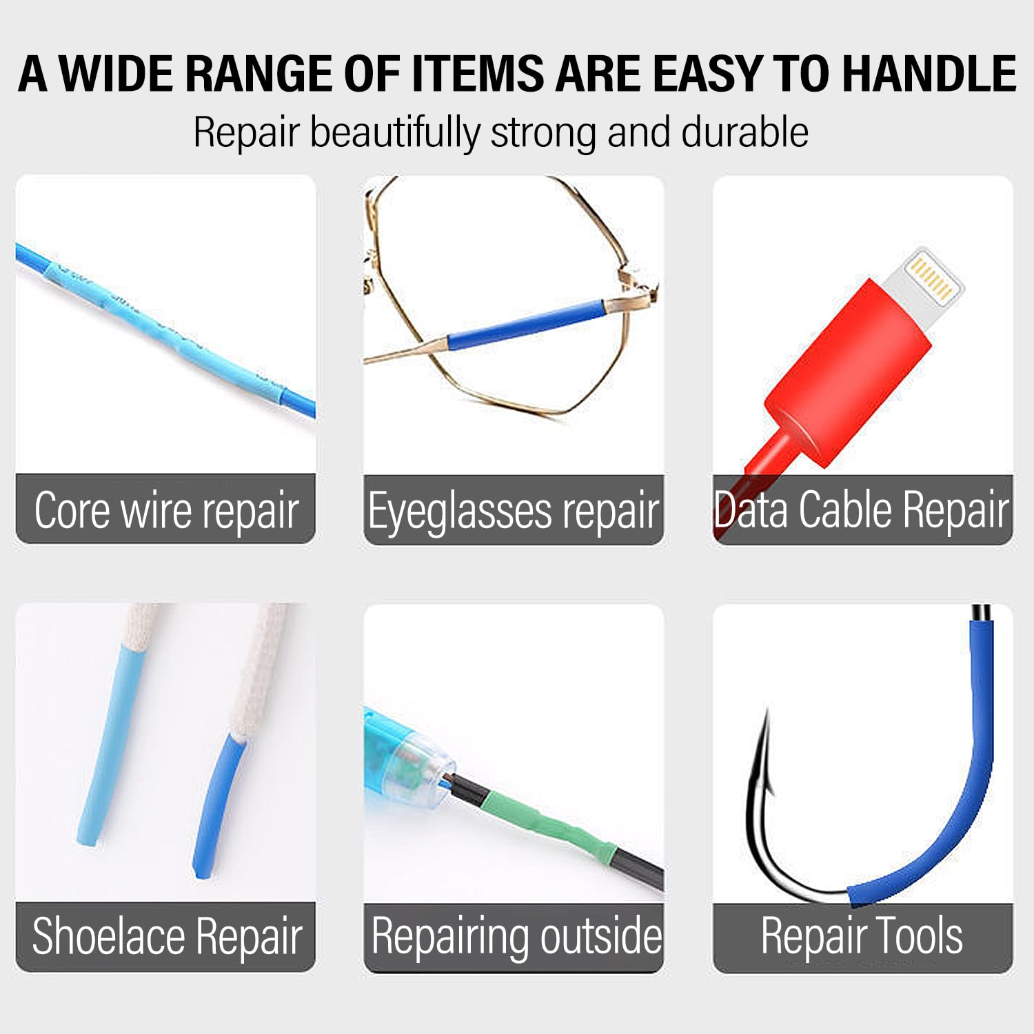Heat Shrink Tubing Kit - 530 Pcs 2:1 Ratio Waterproof Insulation Sleeves with Storage Case Colored Adhesive Lined Tubes for Home Repairs Electronics DIY Projects