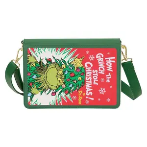 Loungefly Dr. Seuss How the Grinch Stole Christmas! Holiday Color-In Crossbody Bag