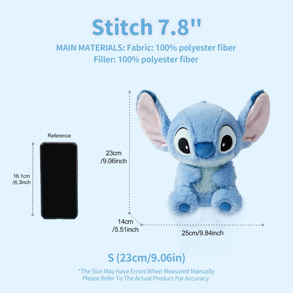 【Holiday Gift】Disney Stitch Basic Style Sitting Plush Doll - Soft Cuddly Stuffed Toy, Adorable Home Decor & Sweet Gift for Her| Shopping Bag  , Holiday & Holiday Haul