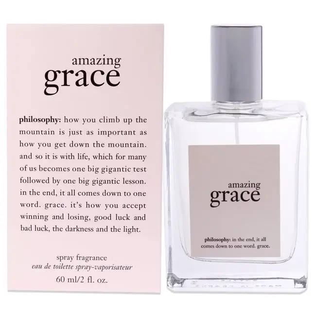 Philosophy Amazing Grace Perfume for Women, Eau de Toilette 2 Fl Oz / 60ml, Clean Floral Musk Fragrance with Bergamot and Lily of the Valley