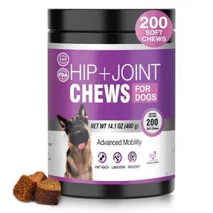Vet-Recommended Hip & Joint Supplement for Dogs - 200 Soft Chews