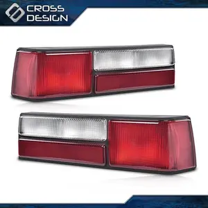 CROSSDESIGN Tail Lights Taillamps Rear Brake Lights Left Right Pair Fit For 87-93 Mustang LX