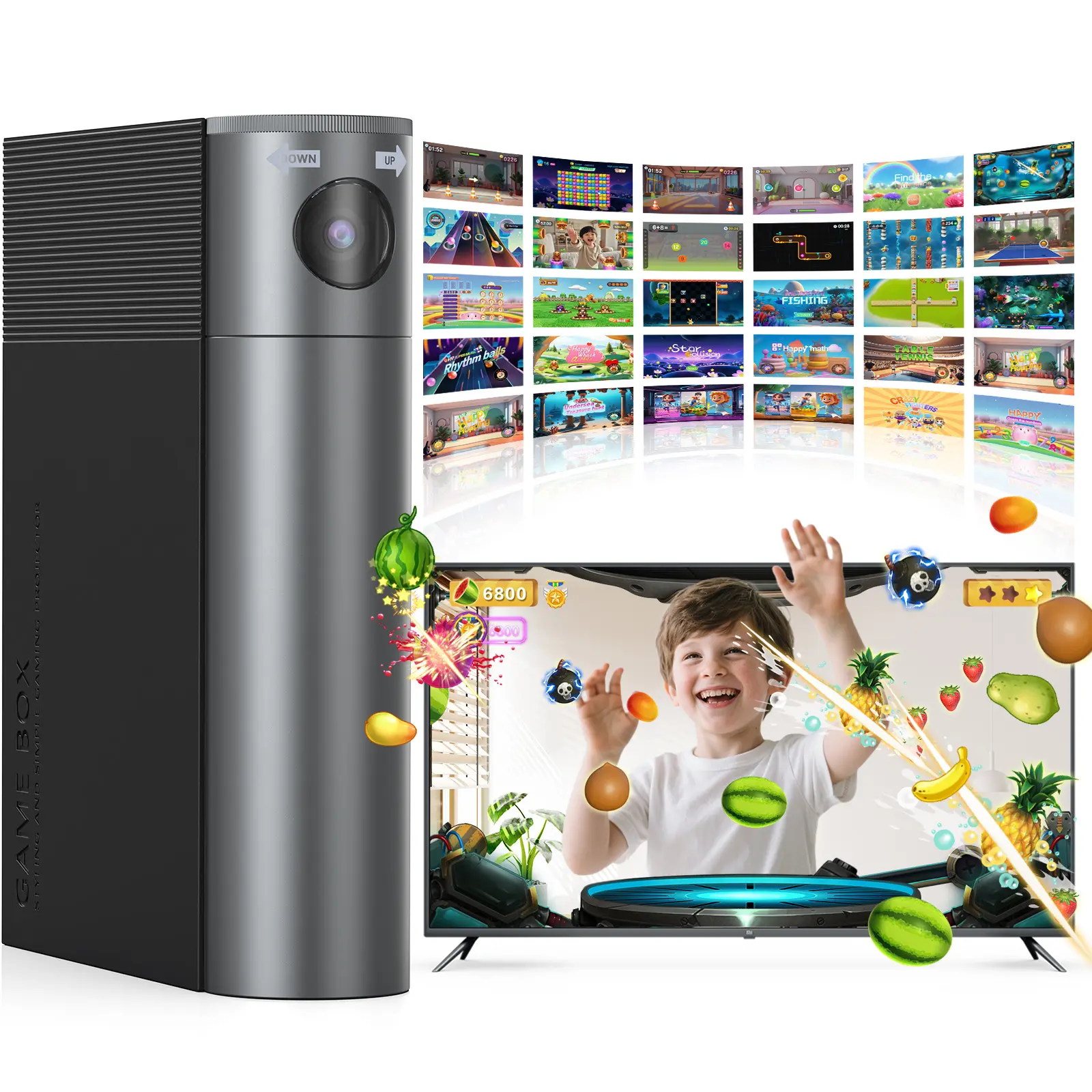 MetFut - The Active Play System for Kids & Families Game Console Motion Video Game Console for Kids & Adults, Plug & Play AR Camera Games for TV, for Indoor Physical Play & Interactive Family Fun. Great for Family Game Night, Playtime, and Playdates tikto