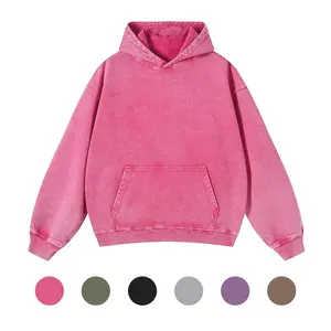 Holafish 2026 Women's Oversized Acid Wash Hoodie Pullover Sweatshirt Vintage Loose Fit Winter Long Sleeve Shirts Outfits Tshirts&Hoodies DG010 Casual Fashion Cotton Polyester Streetwear Tops - Womenswear