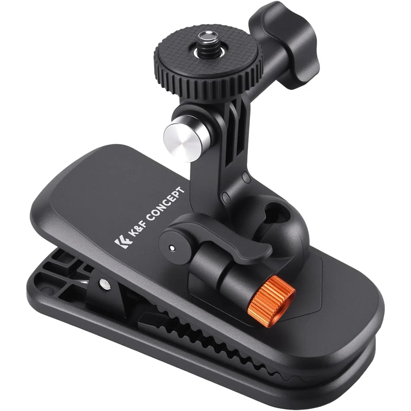 K&F CONCEPT Magnetic Backpack Clip Mount, Clamp Mount Compatible with DJI Osmo Action 6/3/4/5 Pro, 360° Rotation Ball Joint Action Camera Holder for GoPro Hero 13 12 11 10 9 Black, Insta360 X5 X4 X3