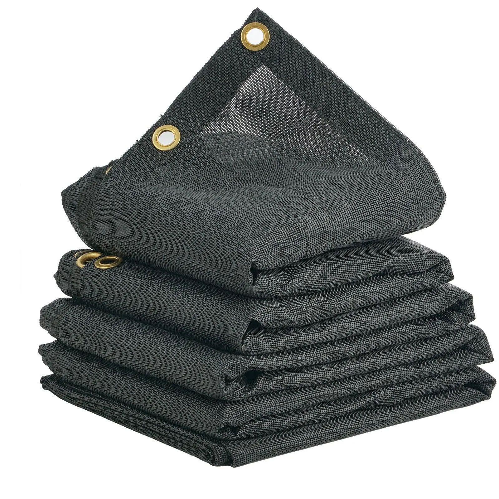 【Backtoschool】VEVOR Heavy-Duty PVC Coated Black Mesh Tarp Car Cover for Trucks, Trailers - 5.5" 18oz Double Pockets, Brass Grommets, Reinforced Double-Needle Stitch Webbing, Fits Manual/Electric Dump Truck Systems, Car Covers, Vinyl