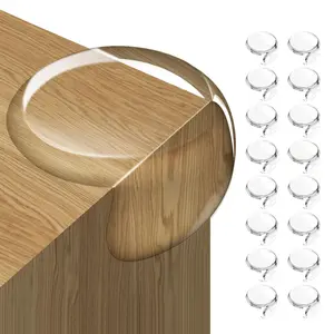 Strong 3M Gel Stickers Adhesive Premium Clear Furniture Edge Corner Protector, 16 packs Baby Safety Corner Guards Desk Table Sharp Corner Cushion Padding, Crystal Technology