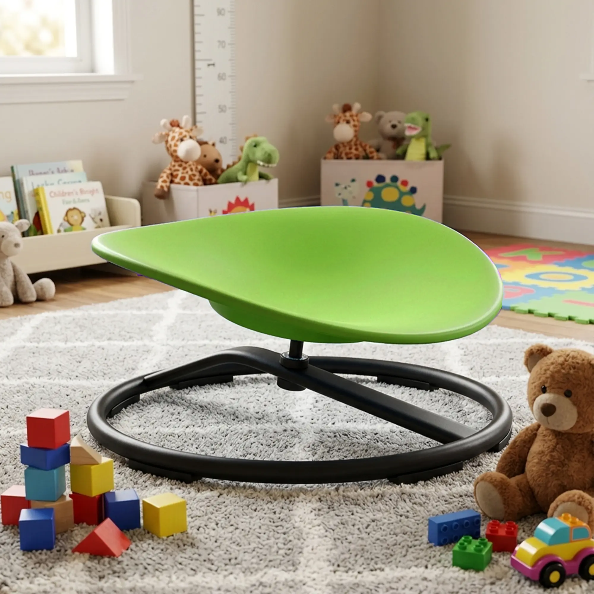 Spinning Chair for Autistic Kids, Sensory Chair for ADHD, Fun Play, Ships Fully Assembled, 3 ColorOptions summergarden