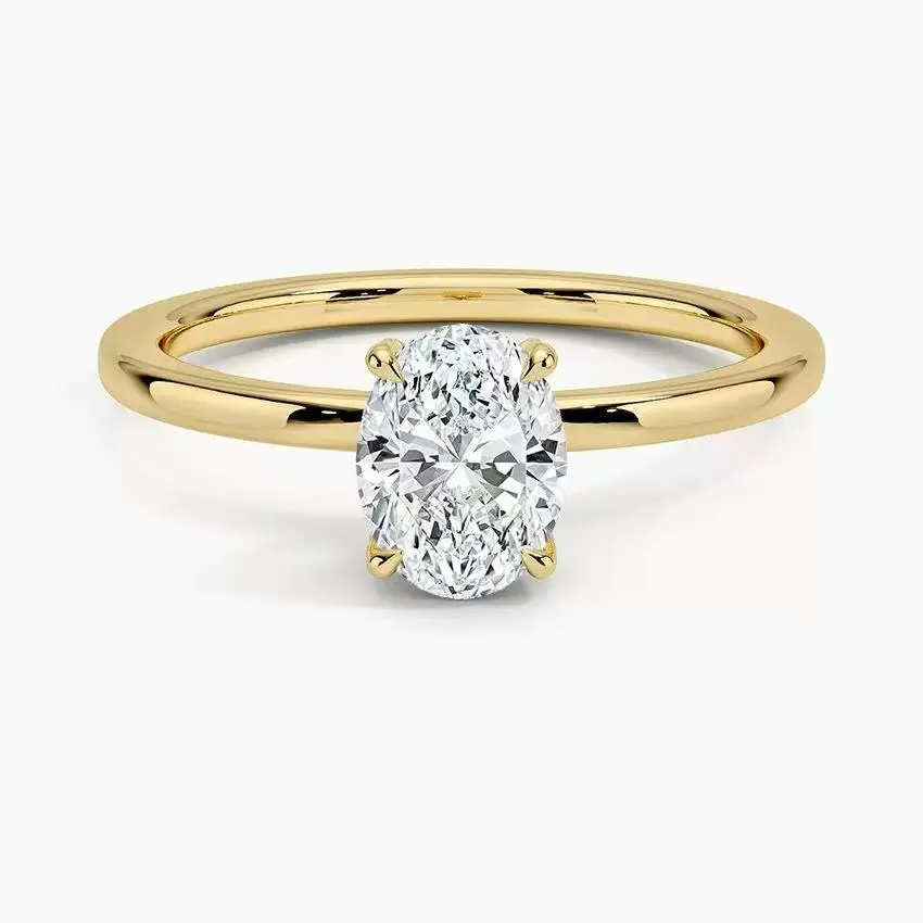 Lab-grown diamonds, 3 and 5 carats, D–E, VS–VVS; oval-cut lab-grown diamond ring. IGI——affordable luxury, premium feel; versatile for everyday wear; engagement/marriage proposal diamond ring. Model PY-110-62: S925 silver with 18K gold plating, unique enga