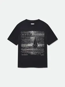 LAGO TRASIMENO TEE, Basic, Unisex, Graphic Tee, Crew Neck, Vintage, Streetwear