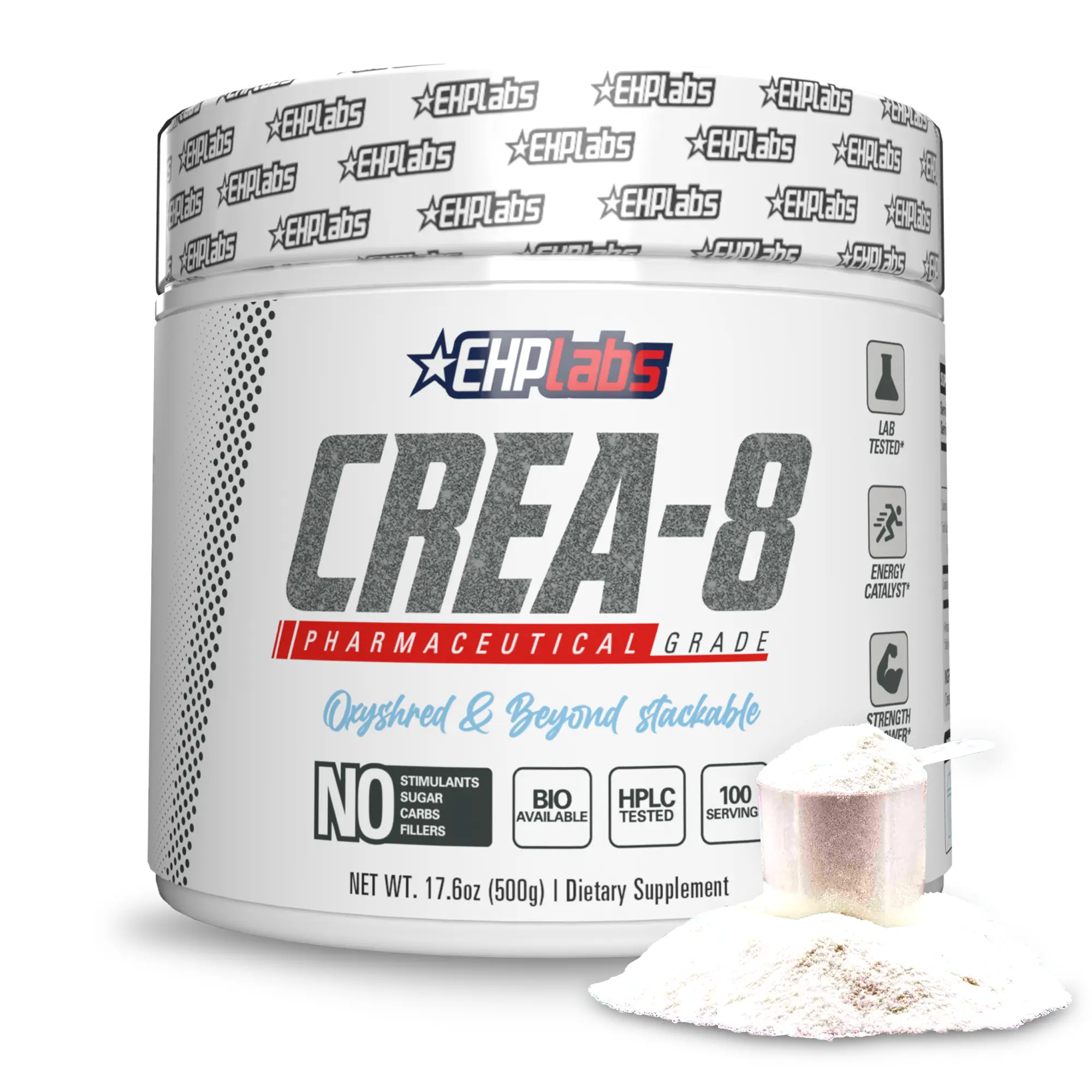 CREA-8 Creatine Monohydrate Powder | 100% Pure Micronized Creatine | 500g & 250g Options | Unflavored | Strength & Recovery Support