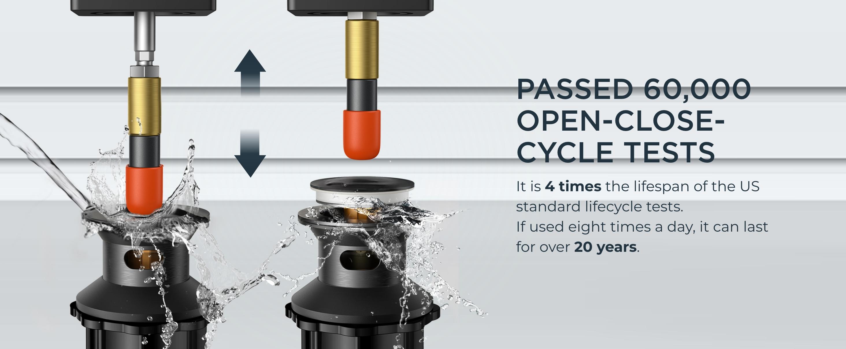 FORIOUS Bathroom Faucet with Metal Pop up Drain Waterfall Bathroom Toilet Sink Faucet Single Handle Stainless Steel Basin Sink Faucet Water Tap