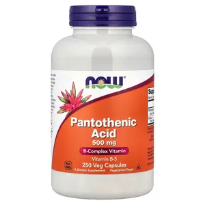 NOW Foods Pantothenic Acid, 250 Veg Capsules