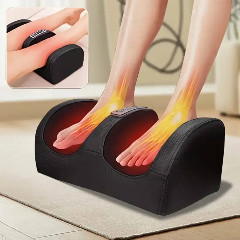 Multifunctional Leg Acupressure Roller Massager with Heat Therapy - Relaxing Circulation Aid for Arms, Plantar Fasciitis, ft/Calf Fit - Ideal Father's Day Gift for Holiday or Birthday Celebrations（black）