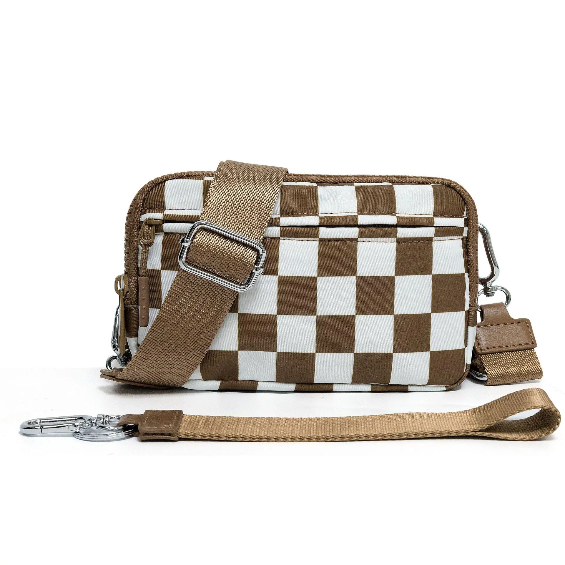 Iris Multi Pockets Crossbody Bag wallets women with Keychain (#12123) - By Iris & Rainbow Outdoor Wristlet Wallets Phone Wallet Combo Multi-Card Wallet wallets for women iris plus wallet tote bag mom gift