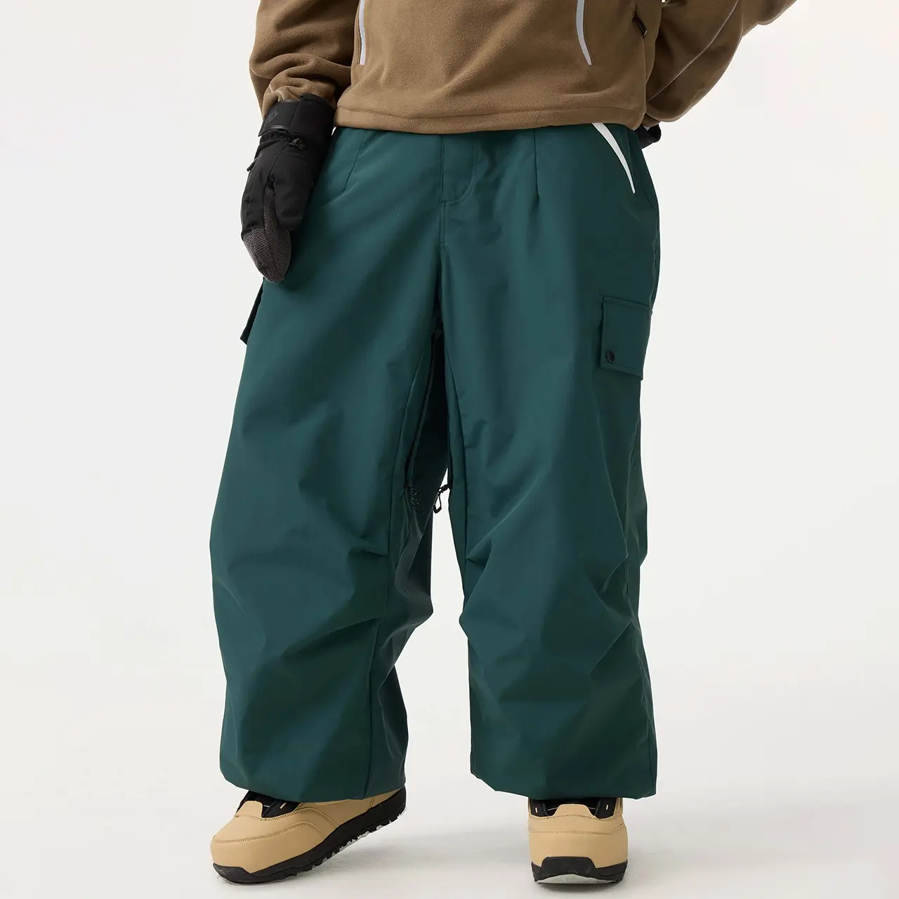 GSou Snow Unisex Nylon Baggy, Wear-resistant, Waterproof Snow Pants (s/m/l, Sporty Chic) for Winter Sports (UPT2511), Skiing, Breathable