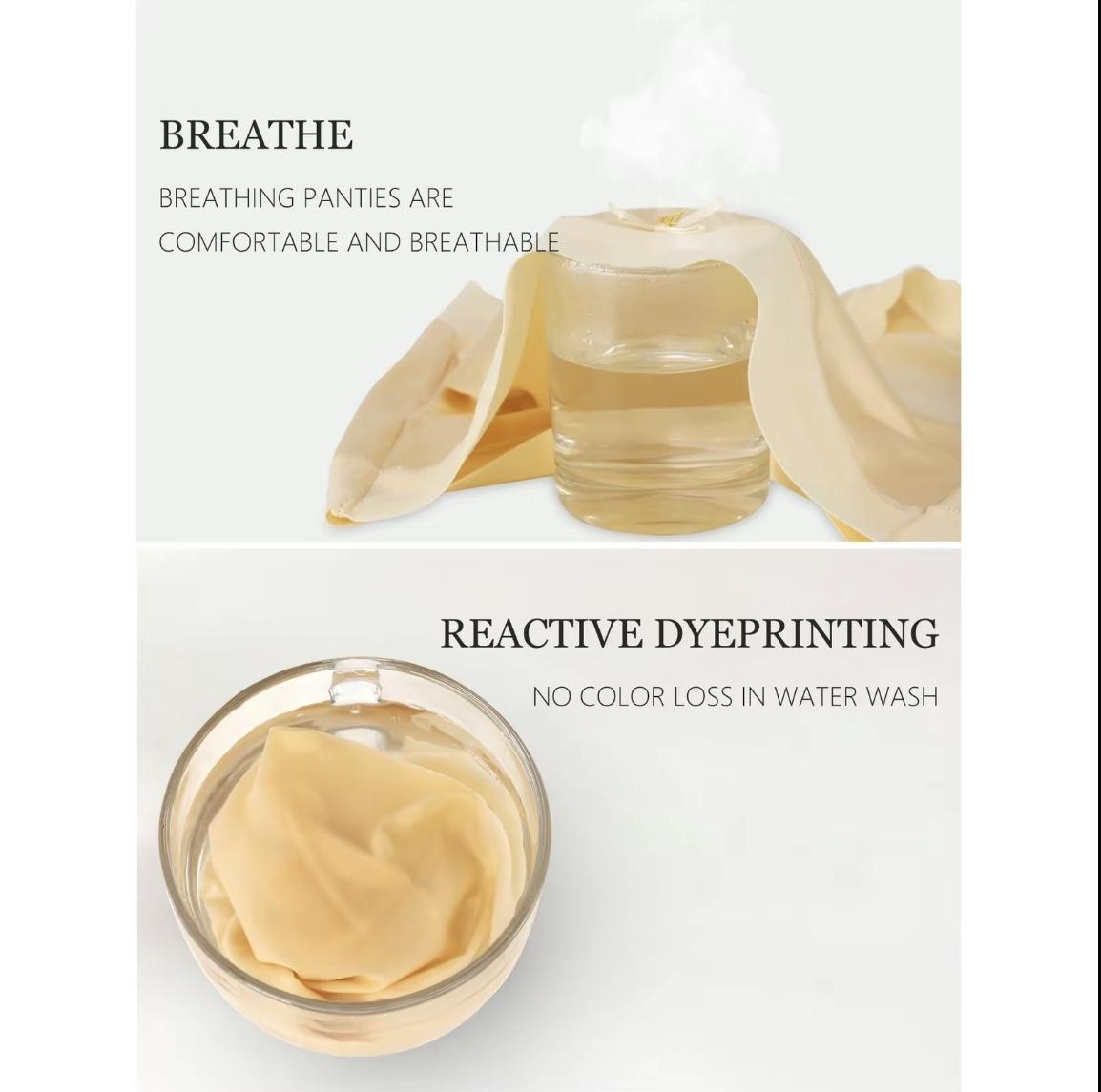 Women's Seamless Mid-Waist Underwear Invisible Comfort Breathable Underpants for Ladies 6Pcs Soft Elastic Mid-Waist Waistband Basic Cotton Panties