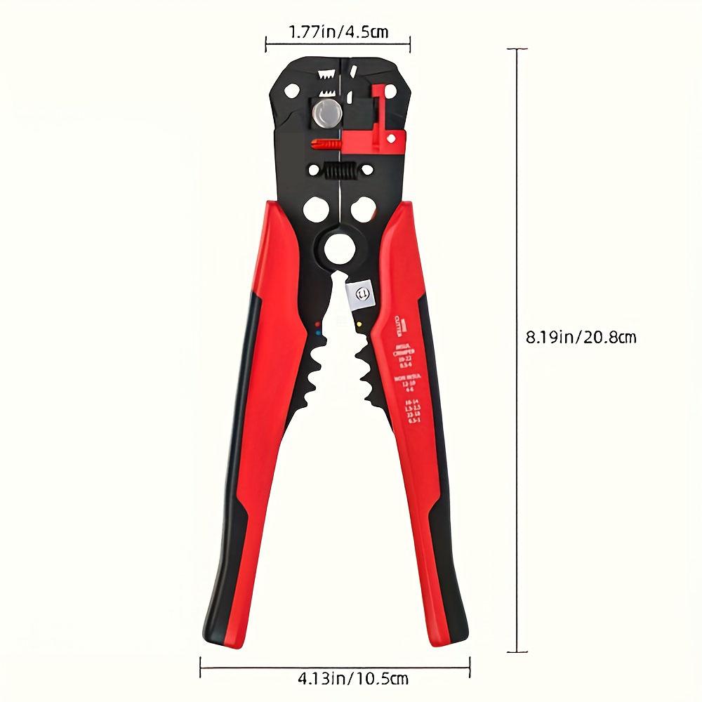 Professional Electrician wiring Stripper - Multi-functional, 24-10AWG Range, Quick Stripping and Cutting Cable Crimping Tool with Anti-Slip Grip, Suitable for Home Renovation, Appliance Repair, and Automotive Maintenance, Manual Electrical Tool