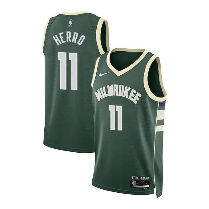 Nike 2022 Icon Edition Tyler Herro Milwaukee Bucks Swingman Jersey