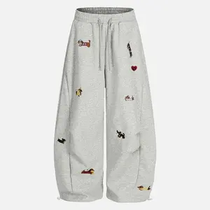 Puppy Baggy Barrel Sweatpants Y2K Streetwear Loose Fit Vintage Joggers