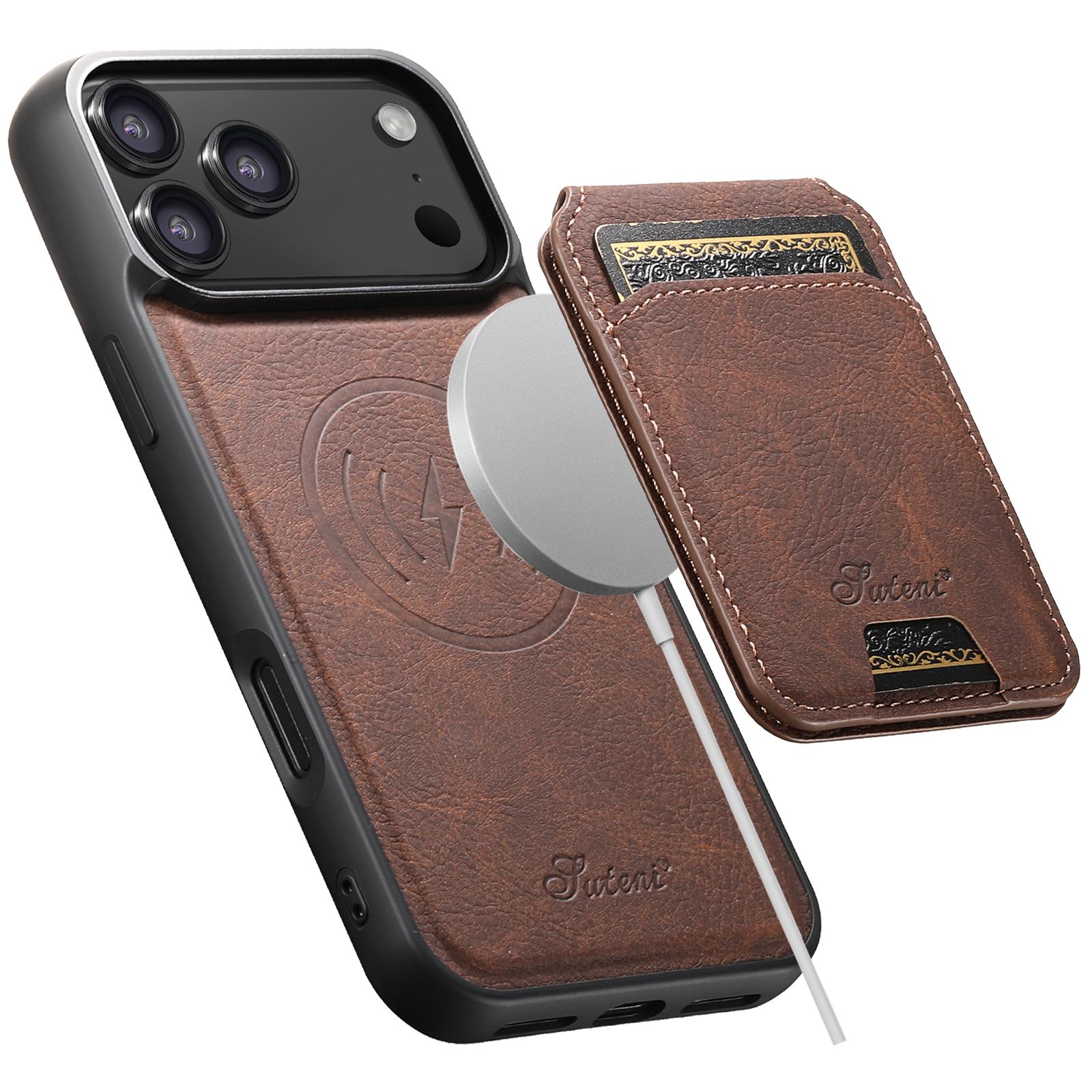 Wallet Case for iPhone 17 Pro Max 17 Air 16 15 14 13 Pro Max with RFID Blocking Card Holder, compatible with MagSafe Magnetic Leather Case for Women Men, Flip Kickstand Shockproof Phone Cases