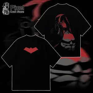 Red Hood Comics Graphic T-Shirt, Jason Todd The Outlaw Retro Tee, Vintage 90s Bootleg Style Streetwear, Oversized Unisex T-shirt