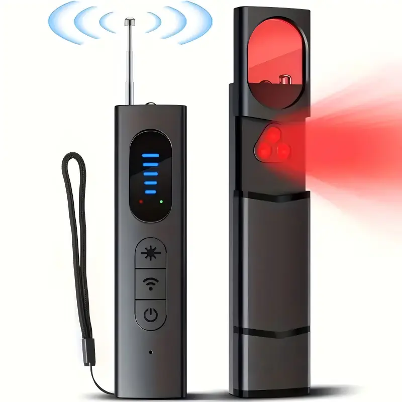 Portable Hidden Camera Detector Device - 5-Level Sensitivity, 6 Modes, Wireless Rechargeable, Magnetic, Compact, GPS Tracker & Bug Finder for Home, Car, Recording Protection