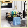 2026 Upgraded Version Kitchen Sink Corner Sponge Drain Rack  Sink Caddy ultitunctional Durable Cleaning Tool Organizer Storage RackDish Soap Dishdoth Brushes Holder for Kitchen & Bathroom