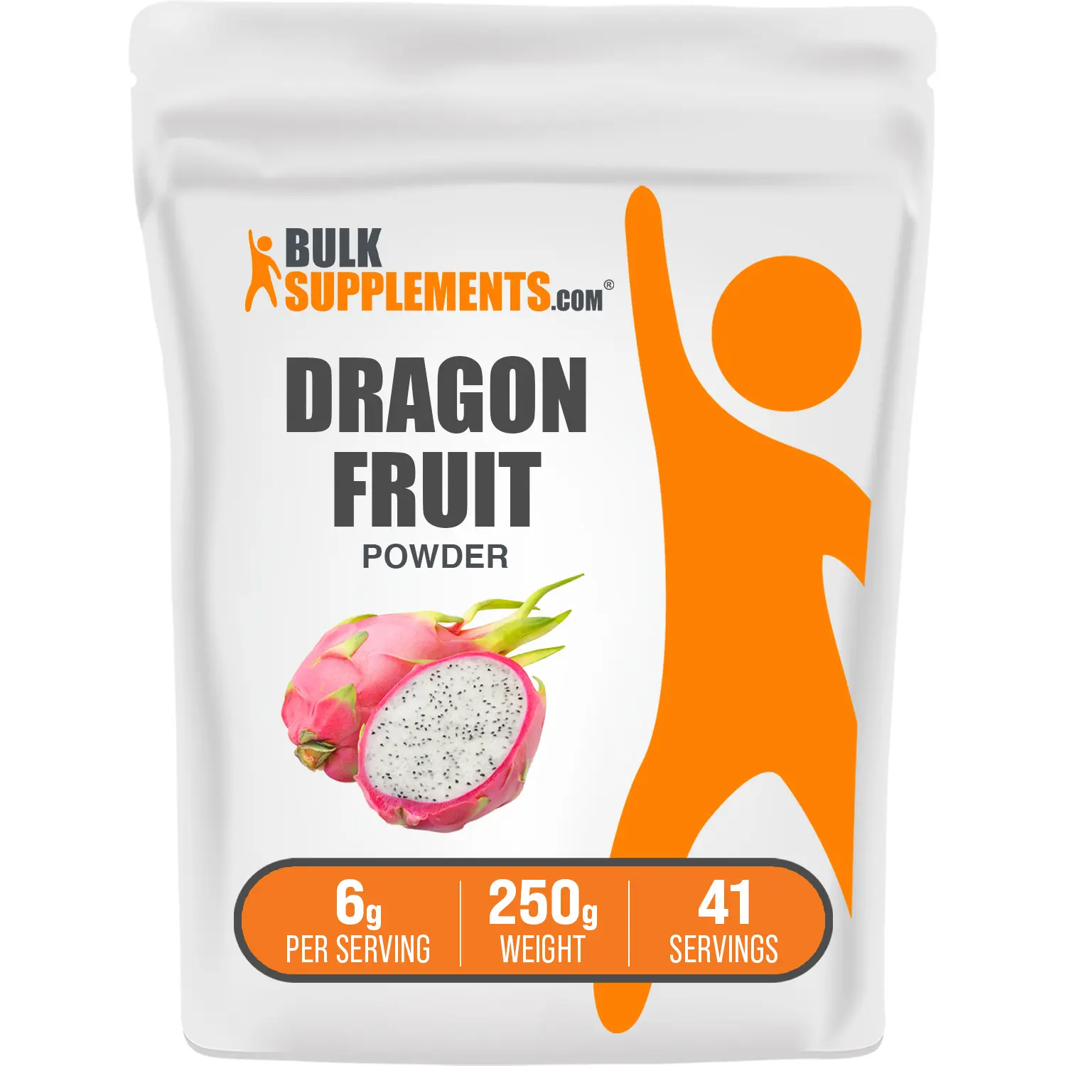 BulkSupplements Dragon Fruit Powder - Edible - Fruit Powders - Natural Antioxidants - Pitaya Fruits - 250g - 6g per Serving