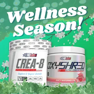 EHPlabs OxyShred 33 Serve Pre Workout and Creatine Monohydrate Stack | Performance and Strength Support Stack | Pre Workout Powder with Pure Creatine to Support Energy Production, Power Output and Training Performance