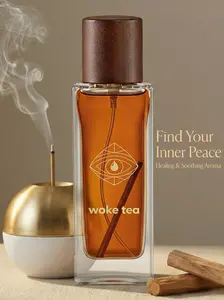 Woke Tea Sandalwood Perfume 50ml Eau de Parfum | Soft Woody + Amber | Clean Scent fragrance — perfume for women, pertume, perfume for men, fragrance, unisex pertume, long lasting perfume, woody perfume, sandalwood  oriental aromatherapy daily work perfume