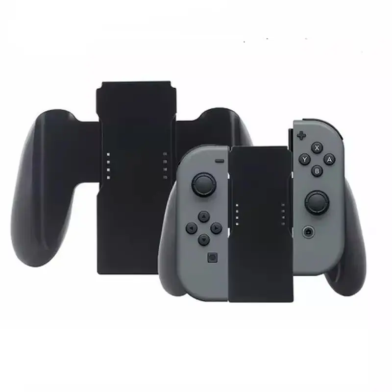 SGElectronix Joycon Controller Holder - Black Plastic Bracket, Grip, Gamepad Accessory for Nintendo Switch, Plug-and-Play Console Controller Accessories